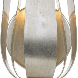 Broche 1 Light Antique Silver Wall Mount