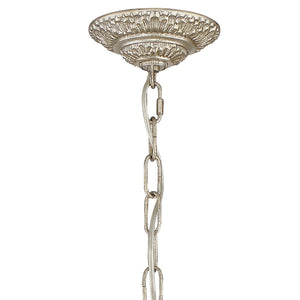 Regis 4 Light Hand Cut Crystal Olde Silver Mini Chandelier