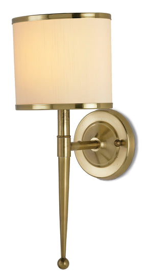Currey and Company Primo Cream Brass Wall Sconce