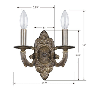 Paris Market 2 Light Venetian Bronze Sconce