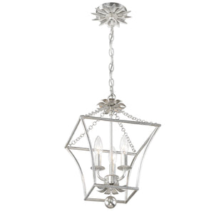 Broche 3 Light Antique Silver Lantern