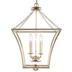 Broche 4 Light Antique Gold Lantern