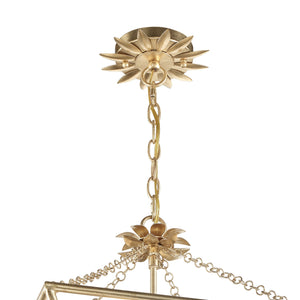 Broche 4 Light Antique Gold Lantern