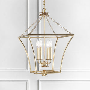 Broche 4 Light Antique Gold Lantern