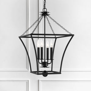 Broche 4 Light Matte Black Lantern