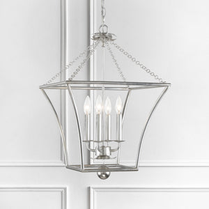 Broche 4 Light Antique Silver Lantern