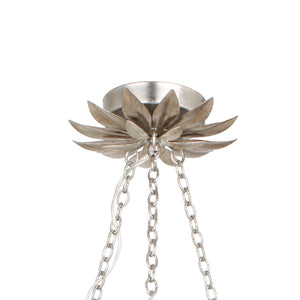 Broche 6 Light Antique Silver Chandelier
