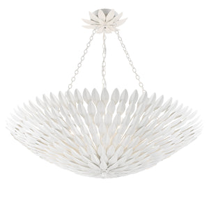 Broche 8 Light Matte White Chandelier