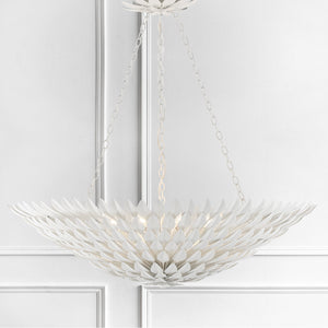 Broche 8 Light Matte White Chandelier
