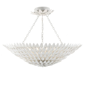 Broche 8 Light Matte White Ceiling Mount