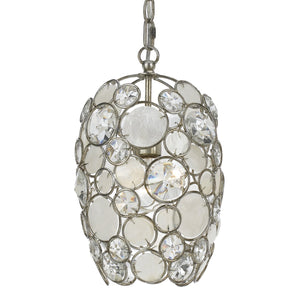 Palla 1 Light Antique Silver Mini Chandelier