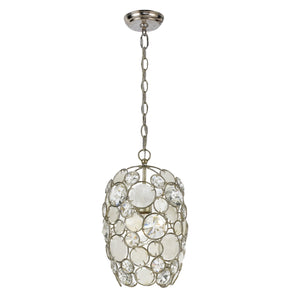 Palla 1 Light Antique Silver Mini Chandelier