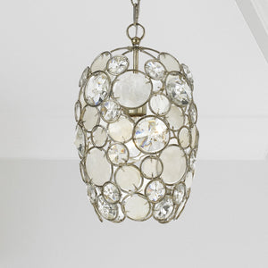 Palla 1 Light Antique Silver Mini Chandelier