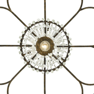 Mercer 10 Light Hand Cut Crystal English Bronze Chandelier
