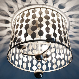 Layla 3 Light Antique Silver Ceiling Mount