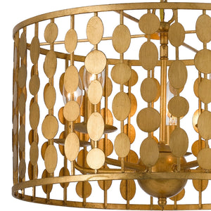 Layla 5 Light Antique Gold Chandelier