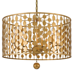 Layla 6 Light Antique Gold Chandelier