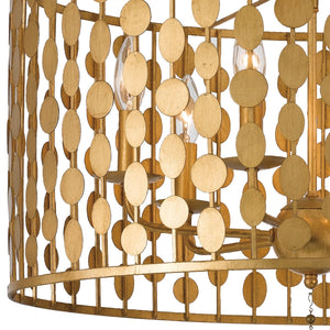 Layla 6 Light Antique Gold Chandelier