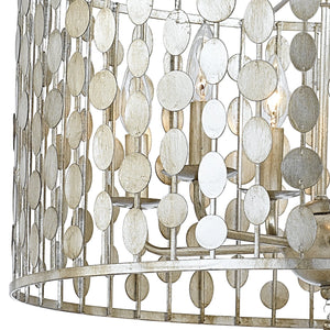 Layla 6 Light Antique Silver Chandelier