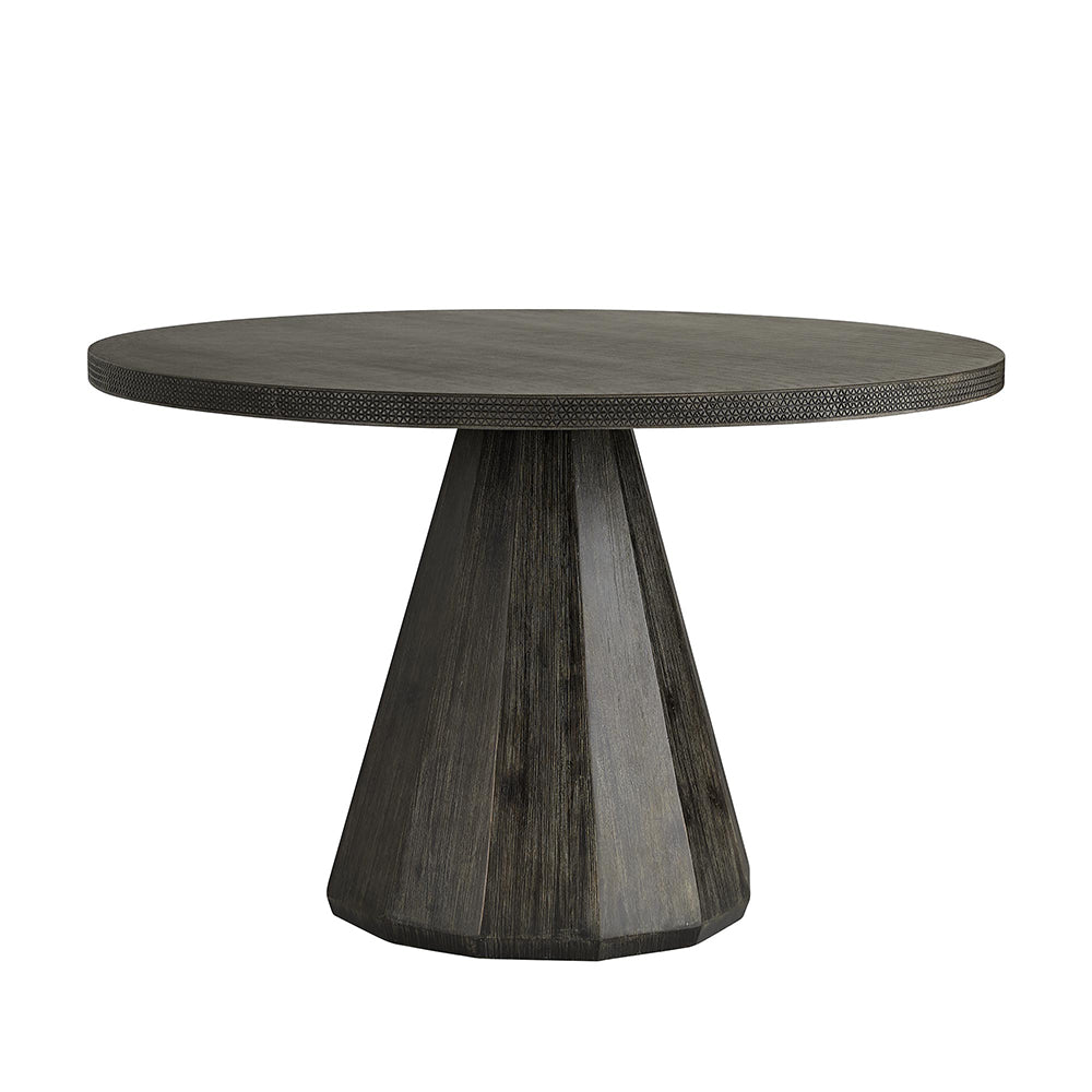 Arteriors Seren Lava Stone Dining Table with Faceted Base
