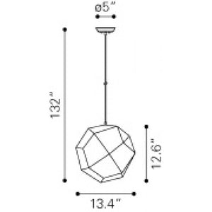 Geodestic Pendant Light - Gold