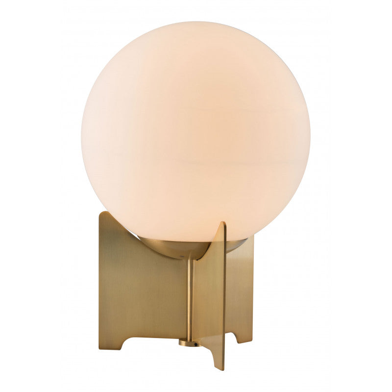 Pearl Table Lamp White & Brushed Bronze - White & Brushed Bronze
