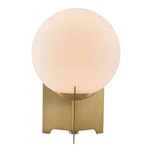 Pearl Table Lamp White & Brushed Bronze - White & Brushed Bronze