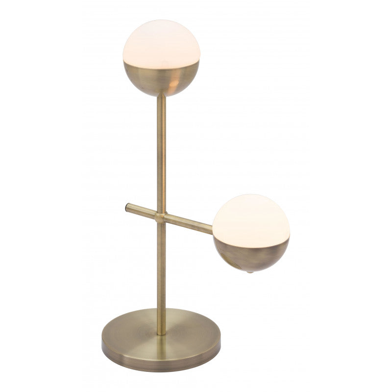 Waterloo Table Lamp White & Brushed Bronze - White & Brushed Bronze