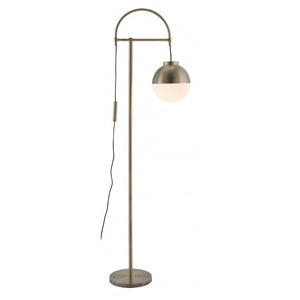 Waterloo Floor Lamp White & Brushed Brass - White & Brushed Brass