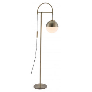 Waterloo Floor Lamp White & Brushed Brass - White & Brushed Brass