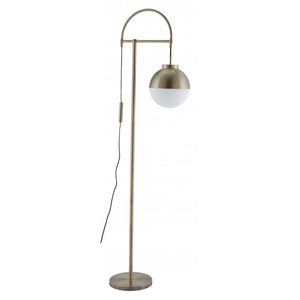 Waterloo Floor Lamp White & Brushed Brass - White & Brushed Brass
