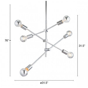Brixton Ceiling Lamp Chrome - Chrome