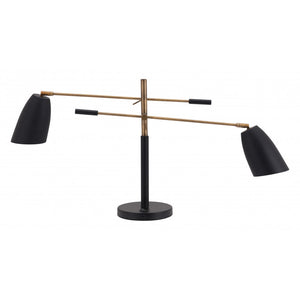Tanner Table Lamp Matte Black & Brass - Matte Black & Brass