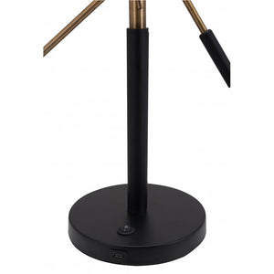 Tanner Table Lamp Matte Black & Brass - Matte Black & Brass