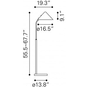 Pike Floor Lamp Black - Black