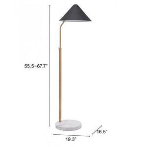 Pike Floor Lamp Black - Black