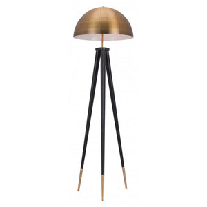 Mascot Floor Lamp Brass & Black - Brass & Black