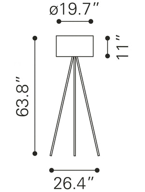 Mariel Floor Lamp Black & Gold