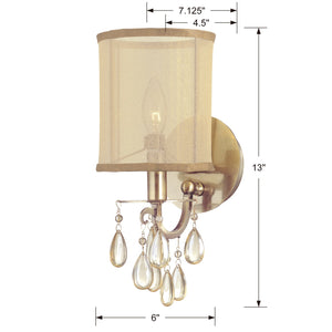 Hampton 1 Light Chrome Sconce