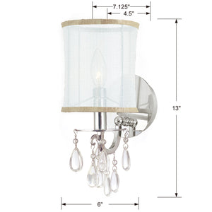 Hampton 1 Light Chrome Sconce
