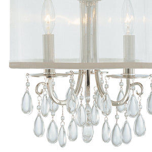 Hampton 3 Light Chrome Semi-Flush