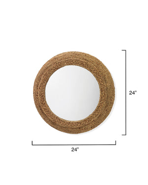 Circular Seagrass Accent Mirror