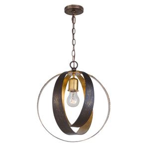 Luna 1 Light Bronze & Gold Sphere Mini Chandelier