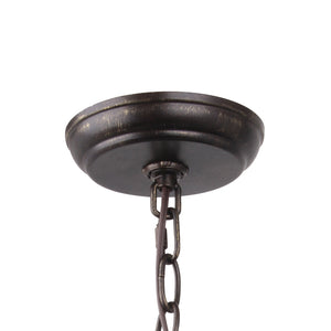 Luna 6 Light Bronze & Gold Sphere Large Chandelier