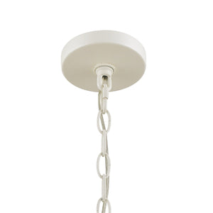 Luna 6 Light White & Gold Sphere Large Chandelier