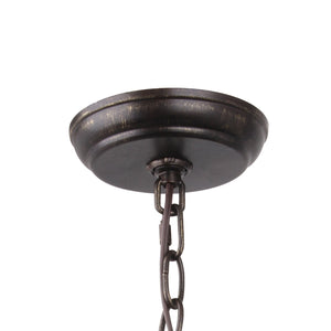 Luna 9 Light English Bronze & Antique Gold Chandelier