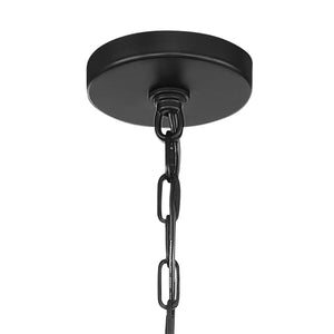 Luna 9 Light Matte Black Chandelier