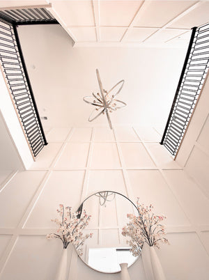 Luna 9 Light Antique Silver Chandelier