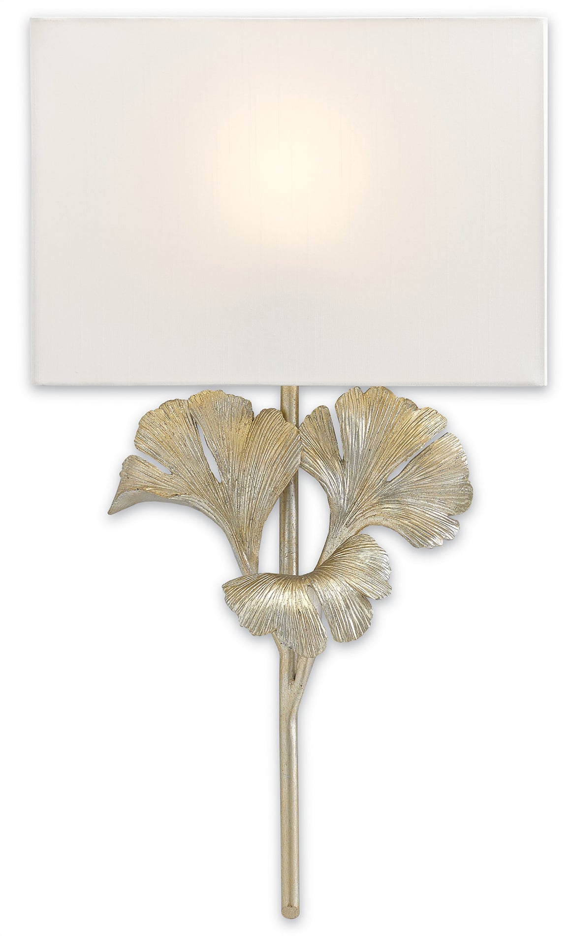 Currey and Company Gingko Silver Wall Sconce