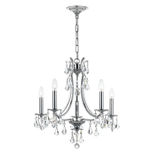 Cedar 5 Light Polished Chrome Mini Chandelier